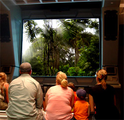 Family viewing HD movie